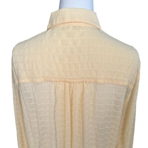 Free People Love Life Sheer Buttondown in Sundappled Size Small - Picture 9 of 10